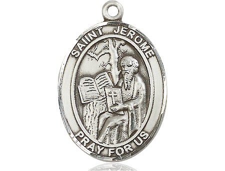 Sterling Silver Saint Jerome Medal