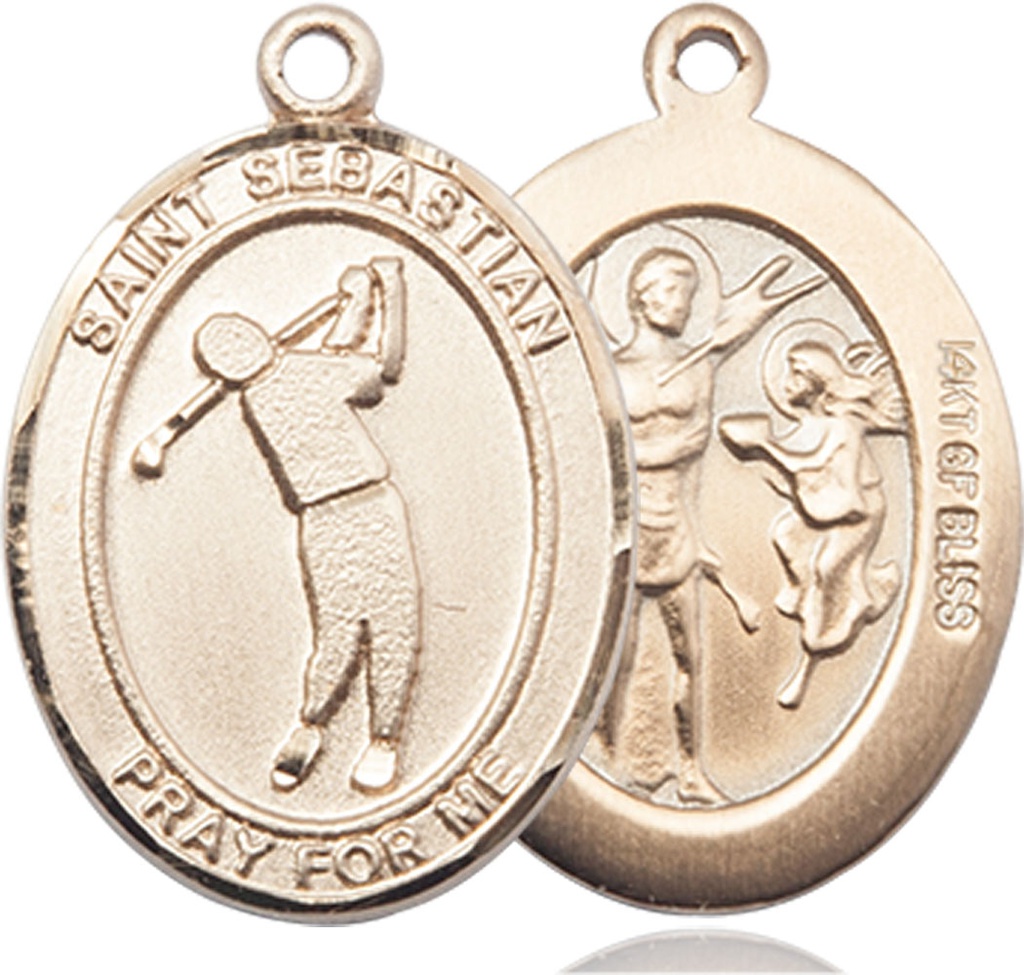 14kt Gold Filled Saint Sebastian Golf Medal