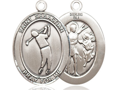 Sterling Silver Saint Sebastian Golf Medal