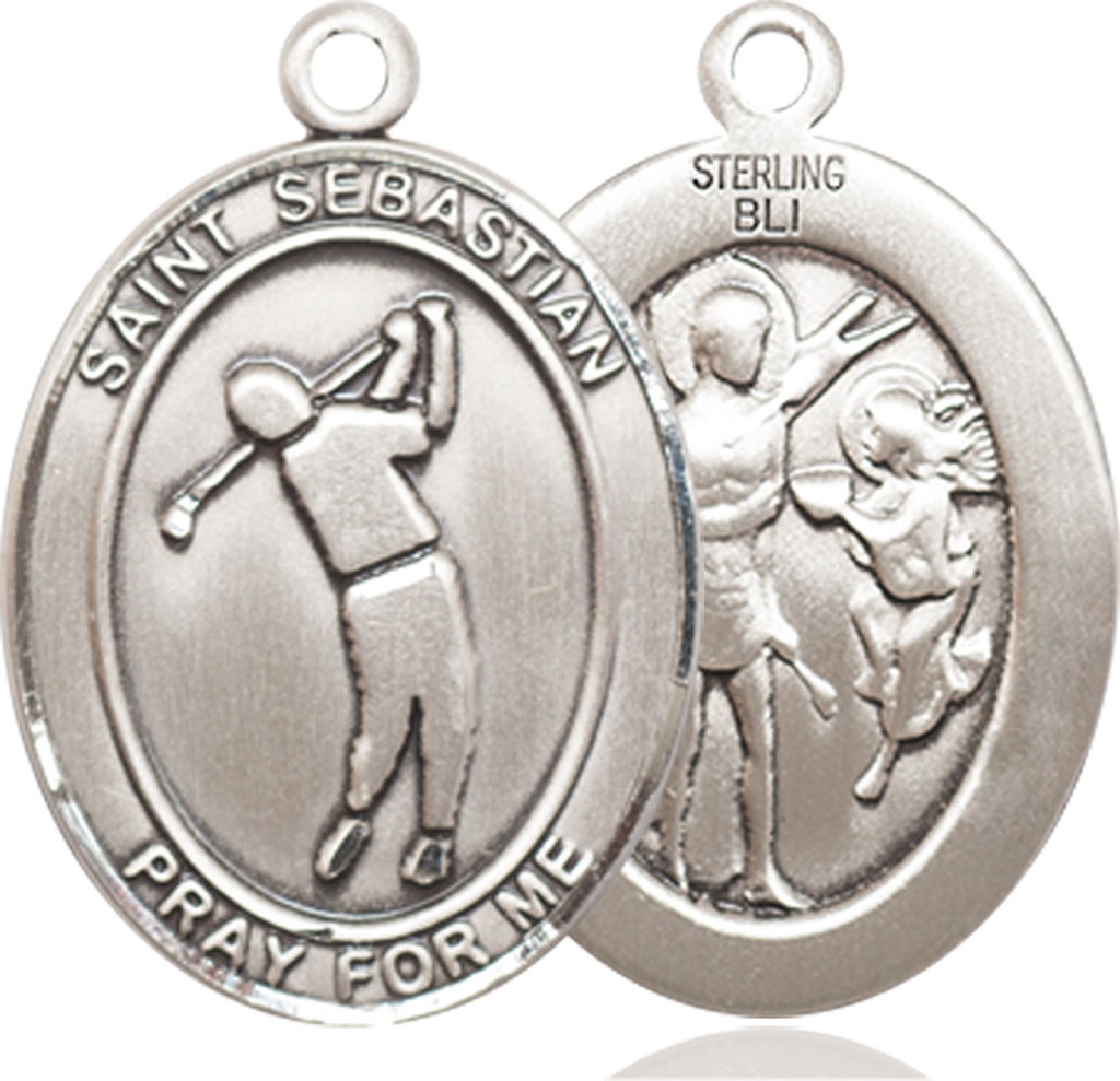 Sterling Silver Saint Sebastian Golf Medal