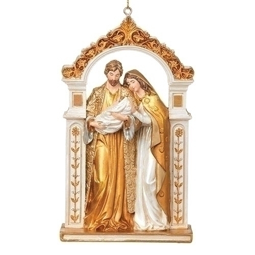 5"H Holy Family Ornament In - Arch - Christmas