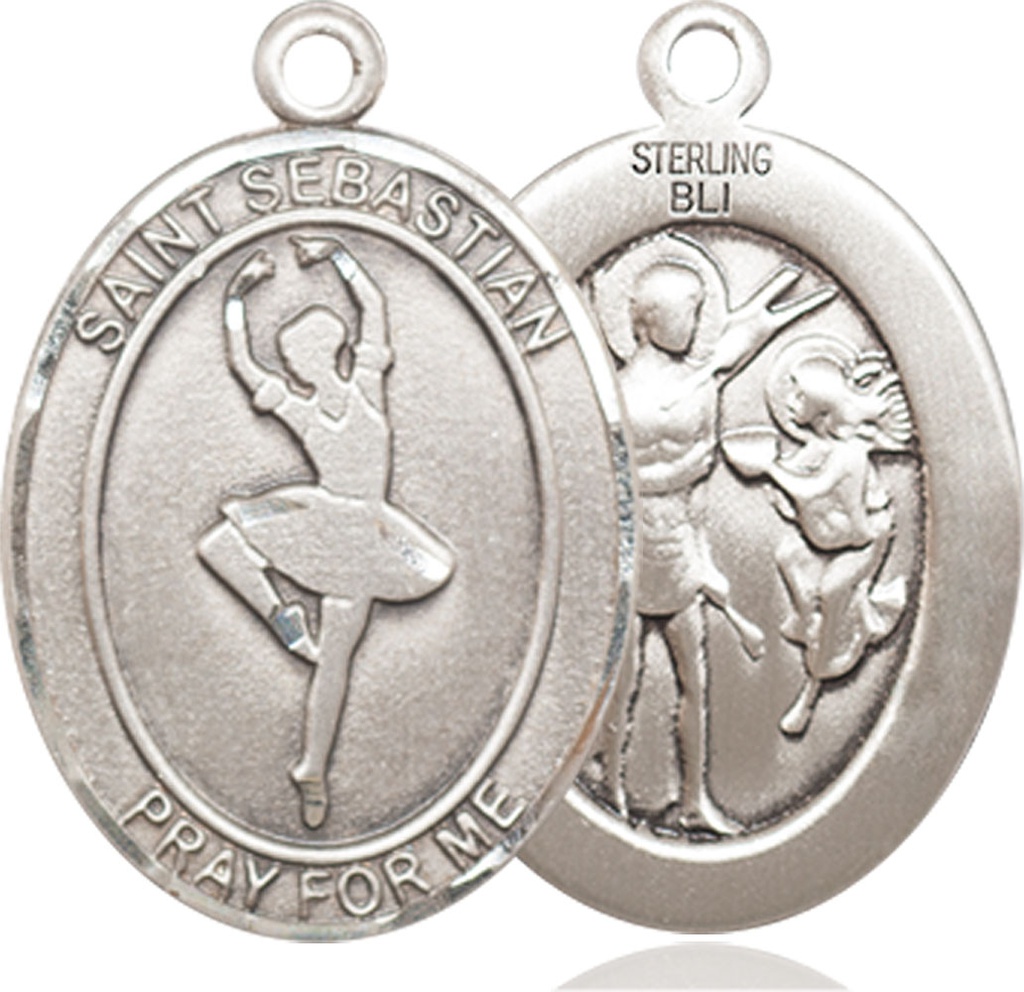Sterling Silver Saint Sebastian Dance Medal