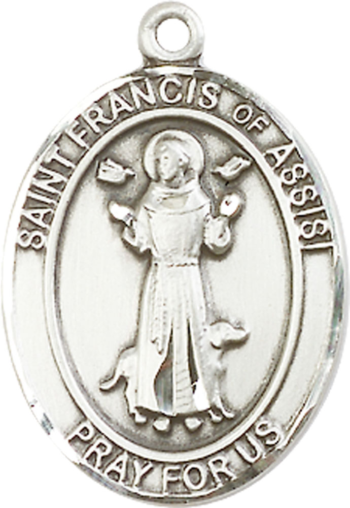 Sterling Silver Saint Francis of Assisi Medal