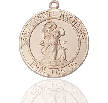 14kt Gold Filled Saint Gabriel the Archangel Medal