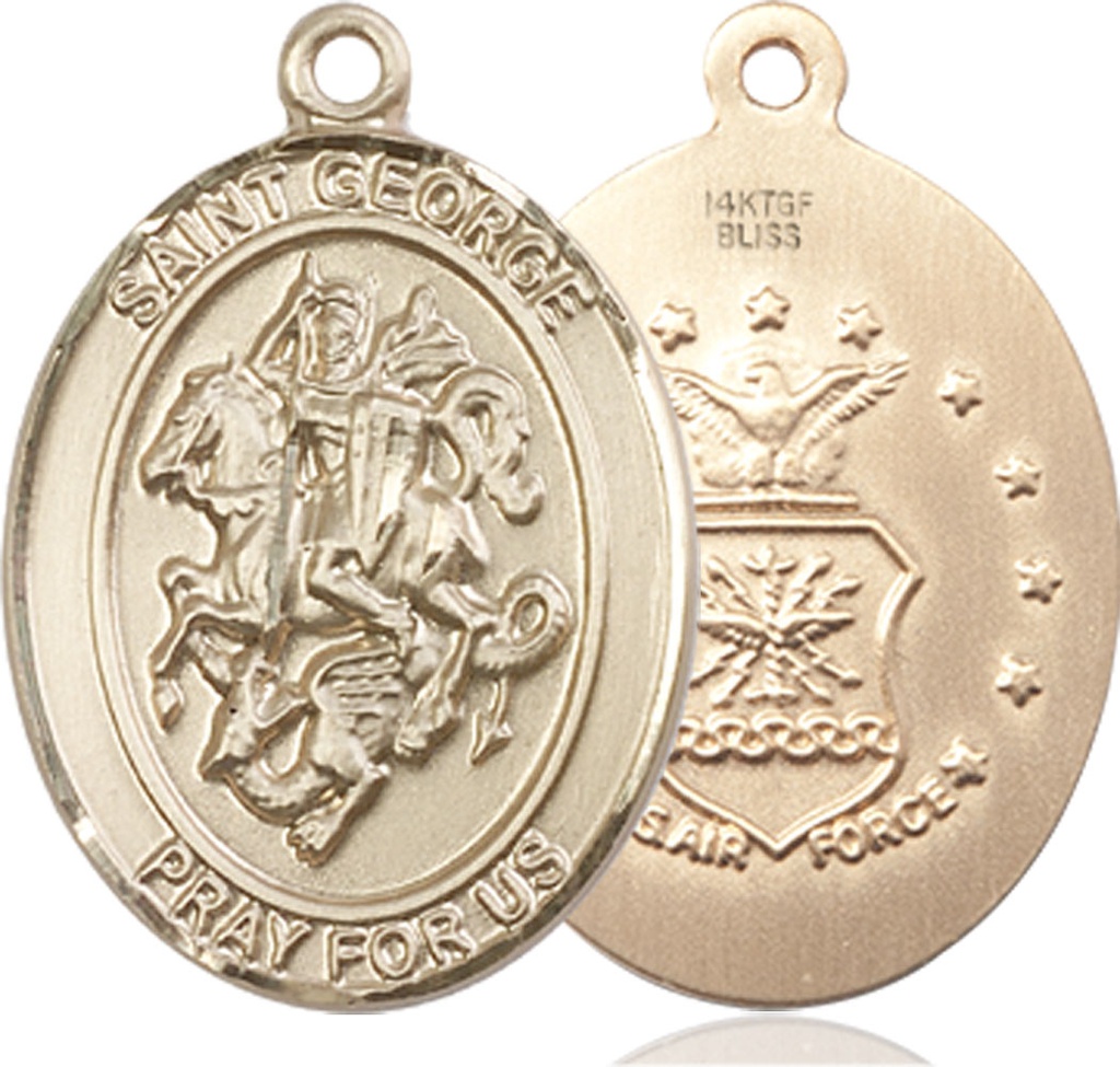 14kt Gold Filled Saint George Air Force Medal