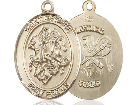 14kt Gold Filled Saint George National Guard Medal