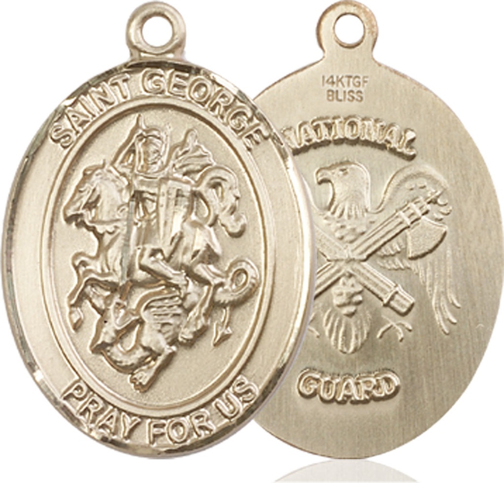 14kt Gold Filled Saint George National Guard Medal