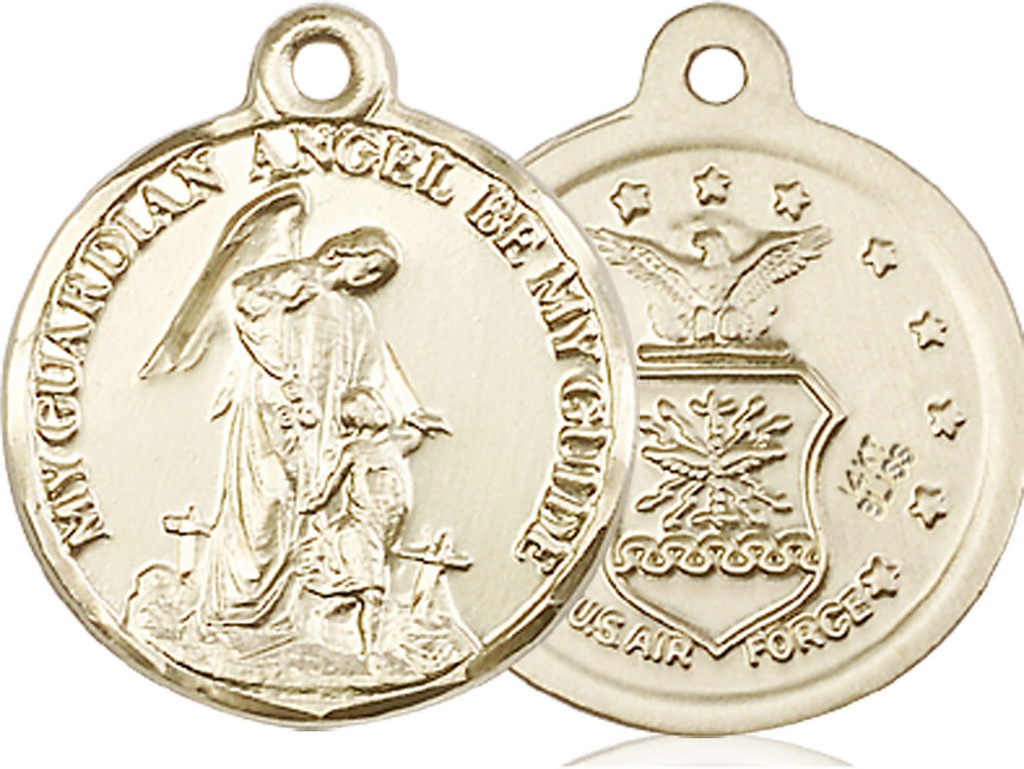 14kt Gold Guardian Angel Air Force Medal