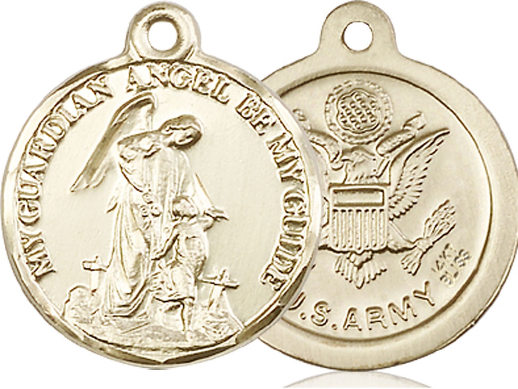 14kt Gold Guardian Angel Army Medal