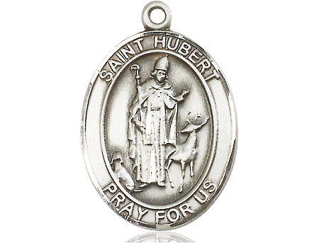 Sterling Silver Saint Hubert of Liege Medal