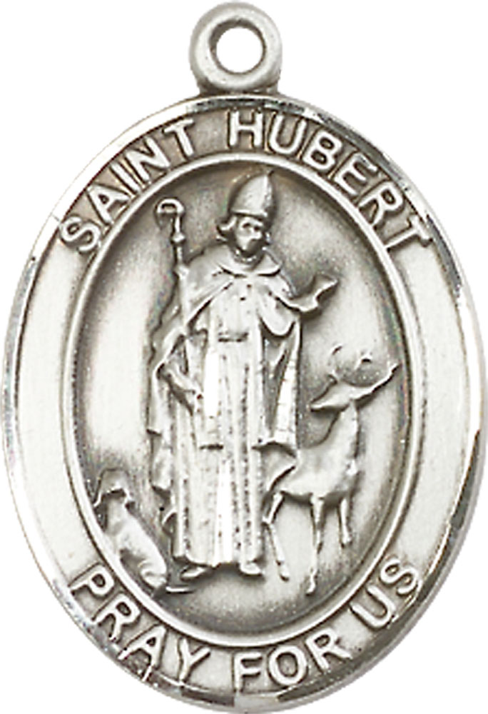 Sterling Silver Saint Hubert of Liege Medal
