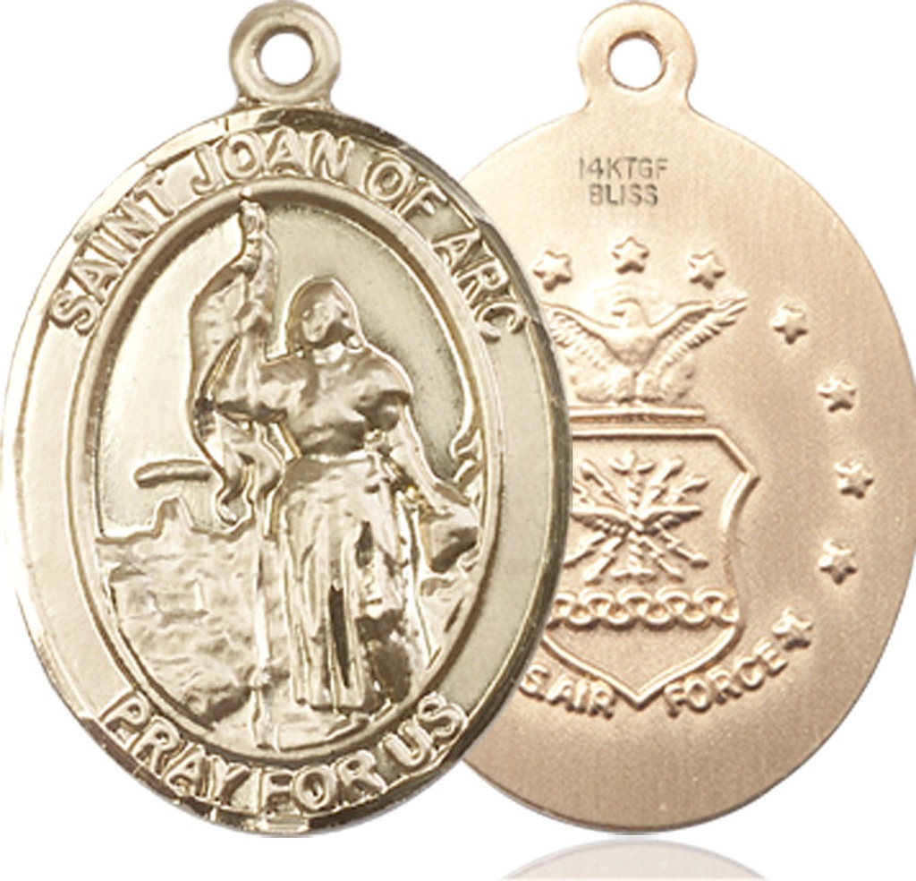 14kt Gold Filled Saint Joan of Arc Air Force Medal