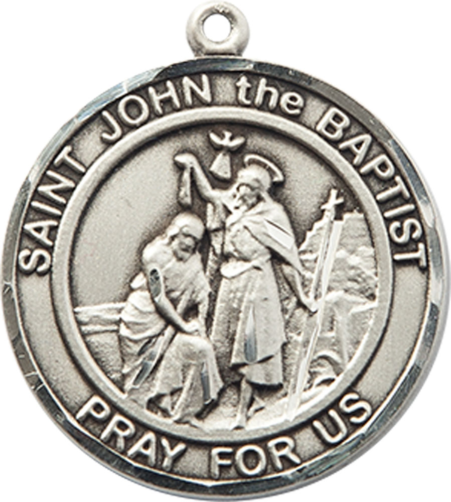 Sterling Silver Saint John the Baptist Medal