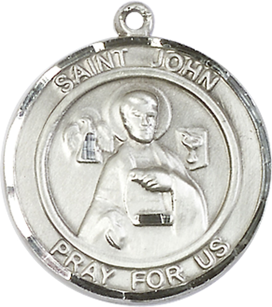 Sterling Silver Saint John the Apostle Medal