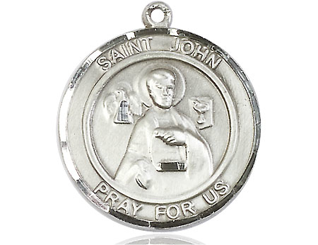 Sterling Silver Saint John the Apostle Medal