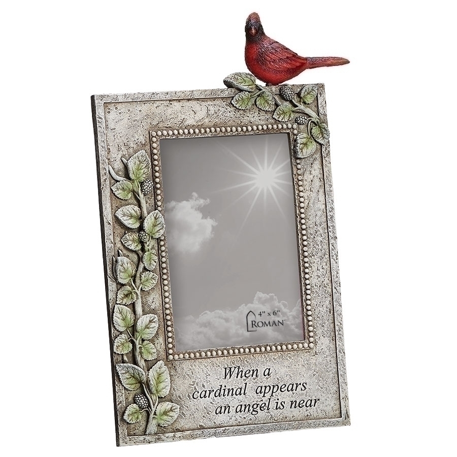 11.5&quot;H Cardinal Memorial Frame - Holds 4X6 Photo