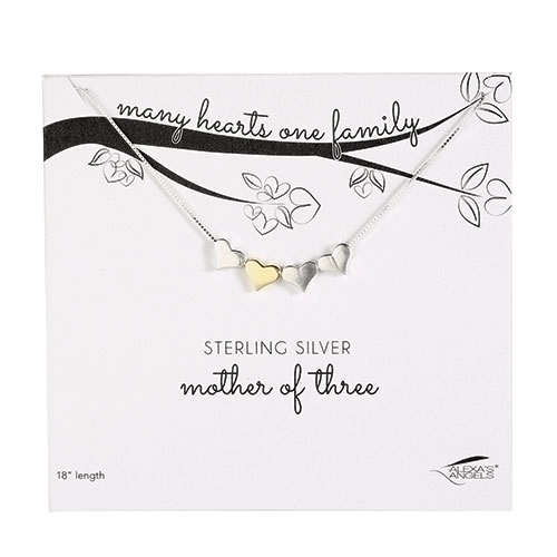 18&quot;L Many Hearts Necklace - Of Three; Carded
