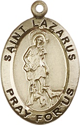 [3990GF] 14kt Gold Filled Saint Lazarus Medal