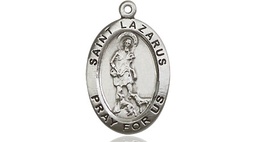 [3990SS] Sterling Silver Saint Lazarus Medal