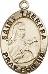 [3992GF] 14kt Gold Filled Saint Theresa Medal
