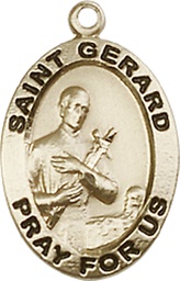[3994GF] 14kt Gold Filled Saint Gerard Majella Medal