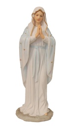 [SR-76411-WG] Praying Virgin, White w/Highlights, 8"