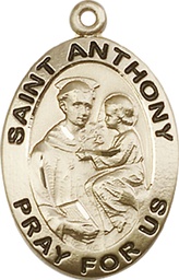 [4021GF] 14kt Gold Filled Saint Anthony of Padua Medal