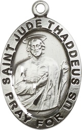 [4023SS] Sterling Silver Saint Jude Medal