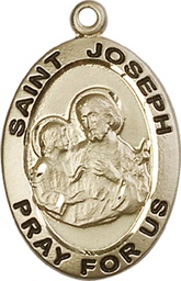 [4024GF] 14kt Gold Filled Saint Joseph Medal