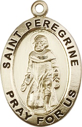 [4026GF] 14kt Gold Filled Saint Peregrine Medal