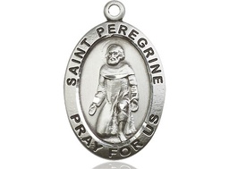 [4026SS] Sterling Silver Saint Peregrine Medal
