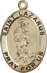 [4030GF] 14kt Gold Filled Saint Lazarus Medal