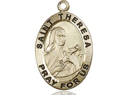 [4032GF] 14kt Gold Filled Saint Theresa Medal