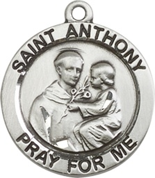[4052SS] Sterling Silver Saint Anthony of Padua Medal
