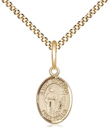 [9280GF/18G] 14kt Gold Filled Saint Susanna Pendant on a 18 inch Gold Plate Light Curb chain