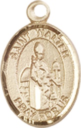 [9285GF] 14kt Gold Filled Saint Walter of Pontnoise Medal