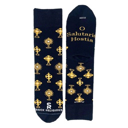 [SR0827] Monstrance Adult Socks Navy