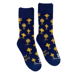 [SR0824] Monstrance Kids Socks Navy