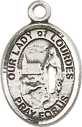 [9288SS] Sterling Silver Our Lady of Lourdes Medal