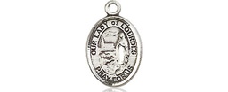 [9288SS] Sterling Silver Our Lady of Lourdes Medal