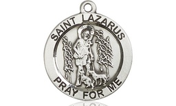 [4059SS] Sterling Silver Saint Lazarus Medal