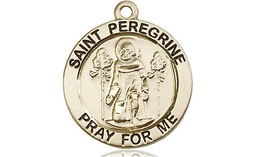 [4060GF] 14kt Gold Filled Saint Peregrine Medal