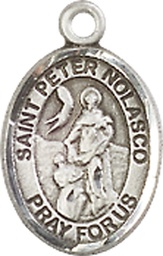 [9291SS] Sterling Silver Saint Peter Nolasco Medal