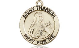 [4064GF] 14kt Gold Filled Saint Theresa Medal