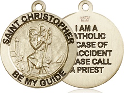 [4074GF] 14kt Gold Filled Saint Christopher Medal