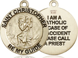 [4074GF] 14kt Gold Filled Saint Christopher Medal