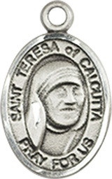 [9295SS] Sterling Silver Saint Teresa of Calcutta Medal