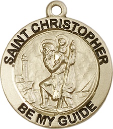 [4075GF] 14kt Gold Filled Saint Christopher Medal