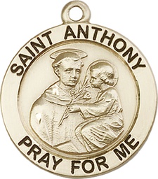 [4076GF] 14kt Gold Filled Saint Anthony Medal