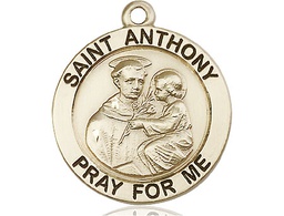[4076GF] 14kt Gold Filled Saint Anthony Medal